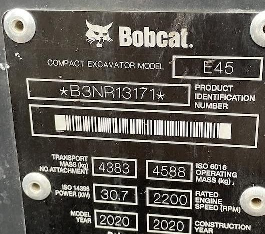 Bobcat E45 full