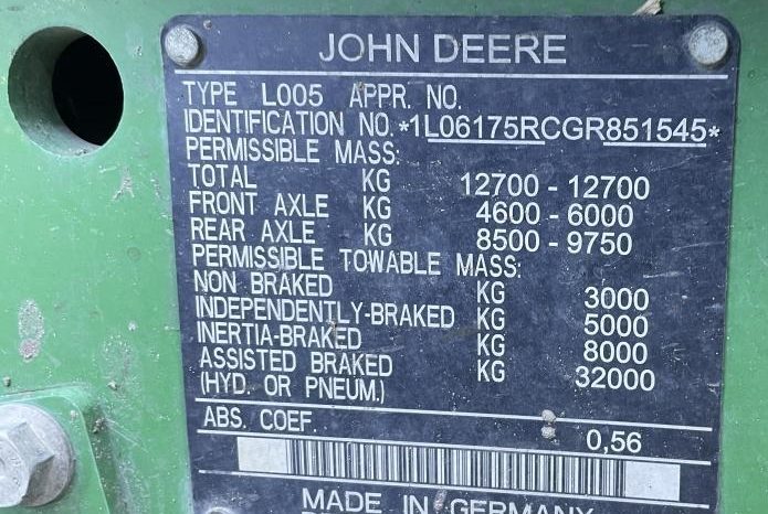John Deere 6175 R full